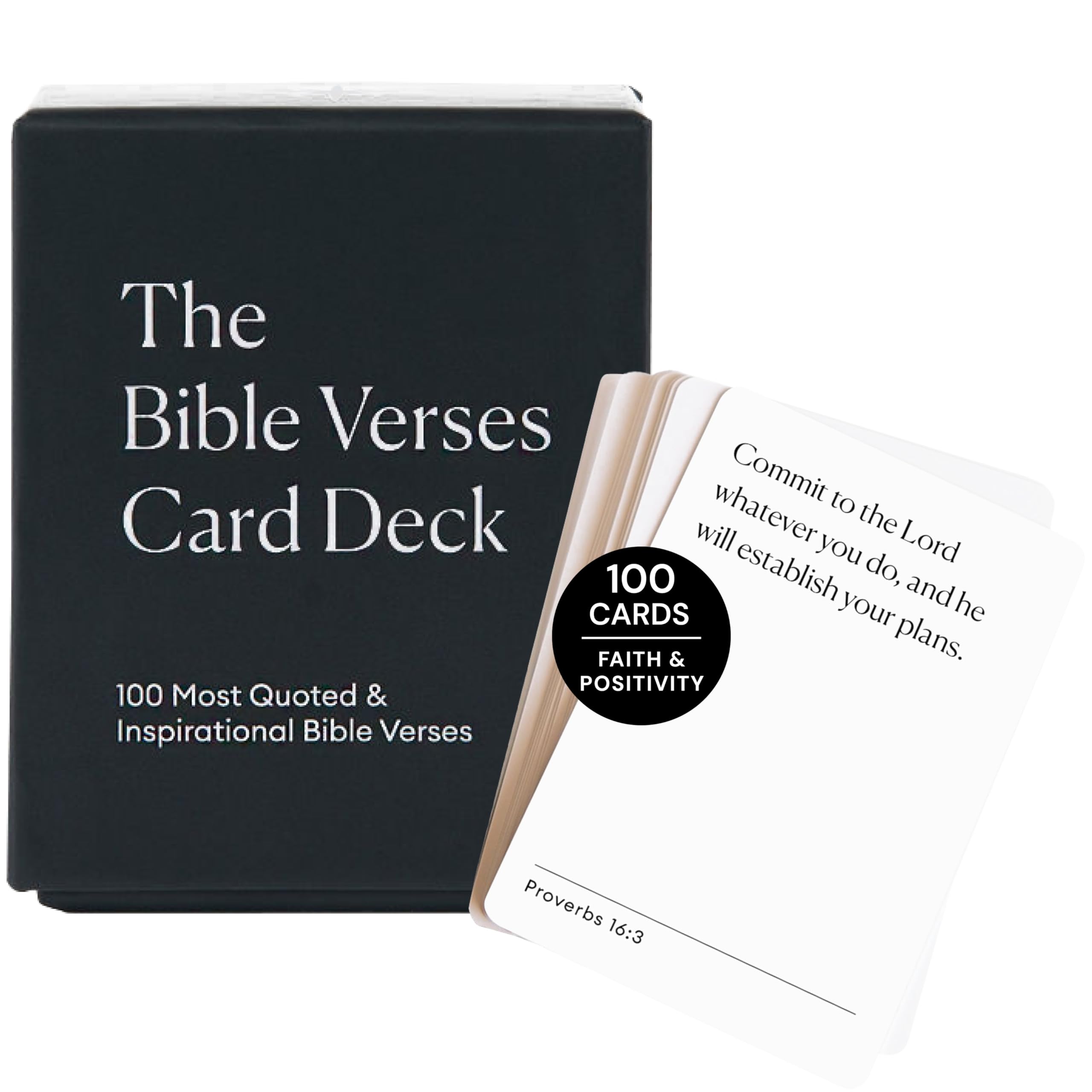 100 Bible Verse Cards | Scripture | Inspirational Prayer | Most Quoted Bible Verses Deck for Memorization & Study | Faith Memory Cards