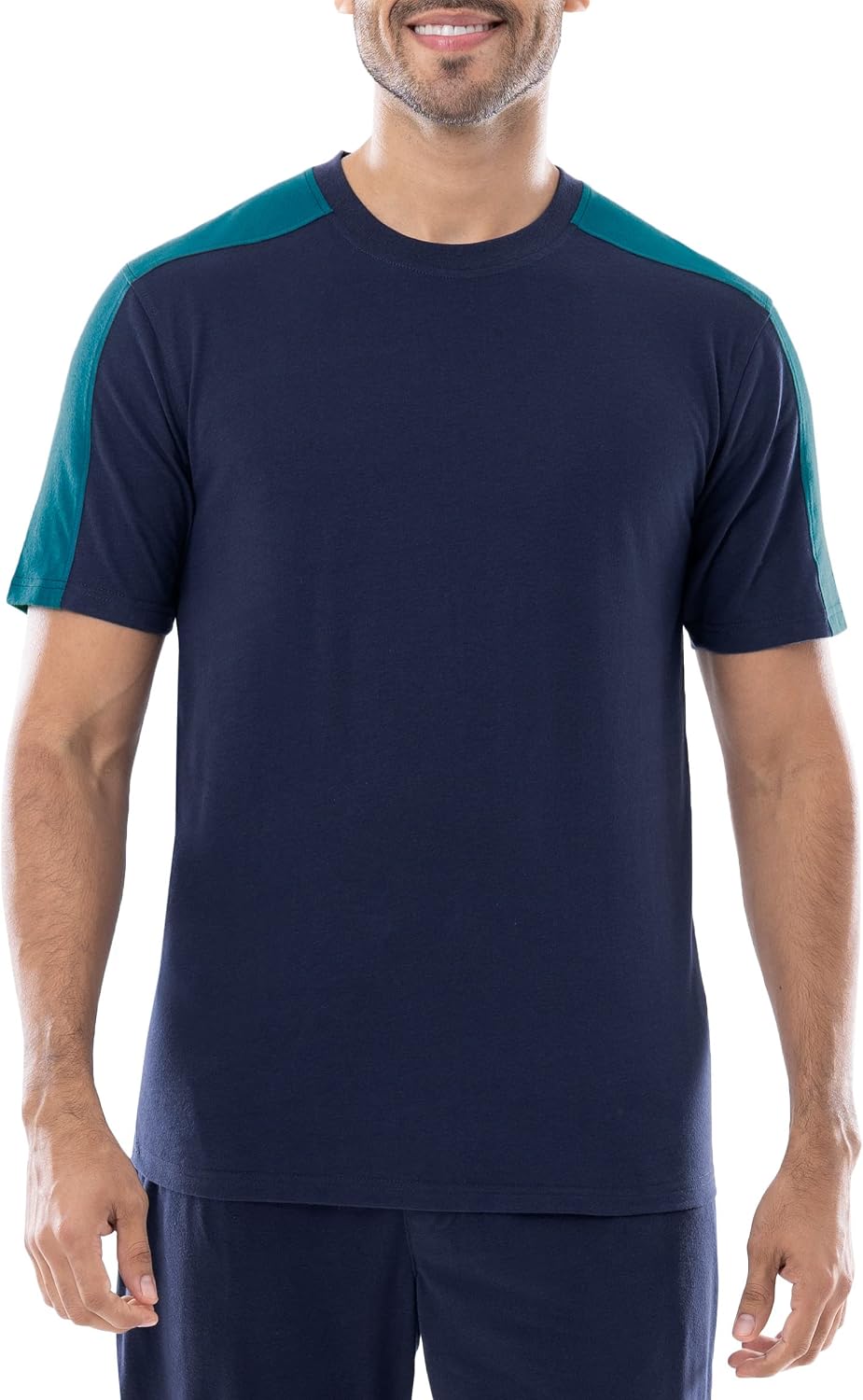 IZOD Men's Cotton Polyester Sueded Jersey Knit Short Sleeve Sleep Lounge T-Shirt