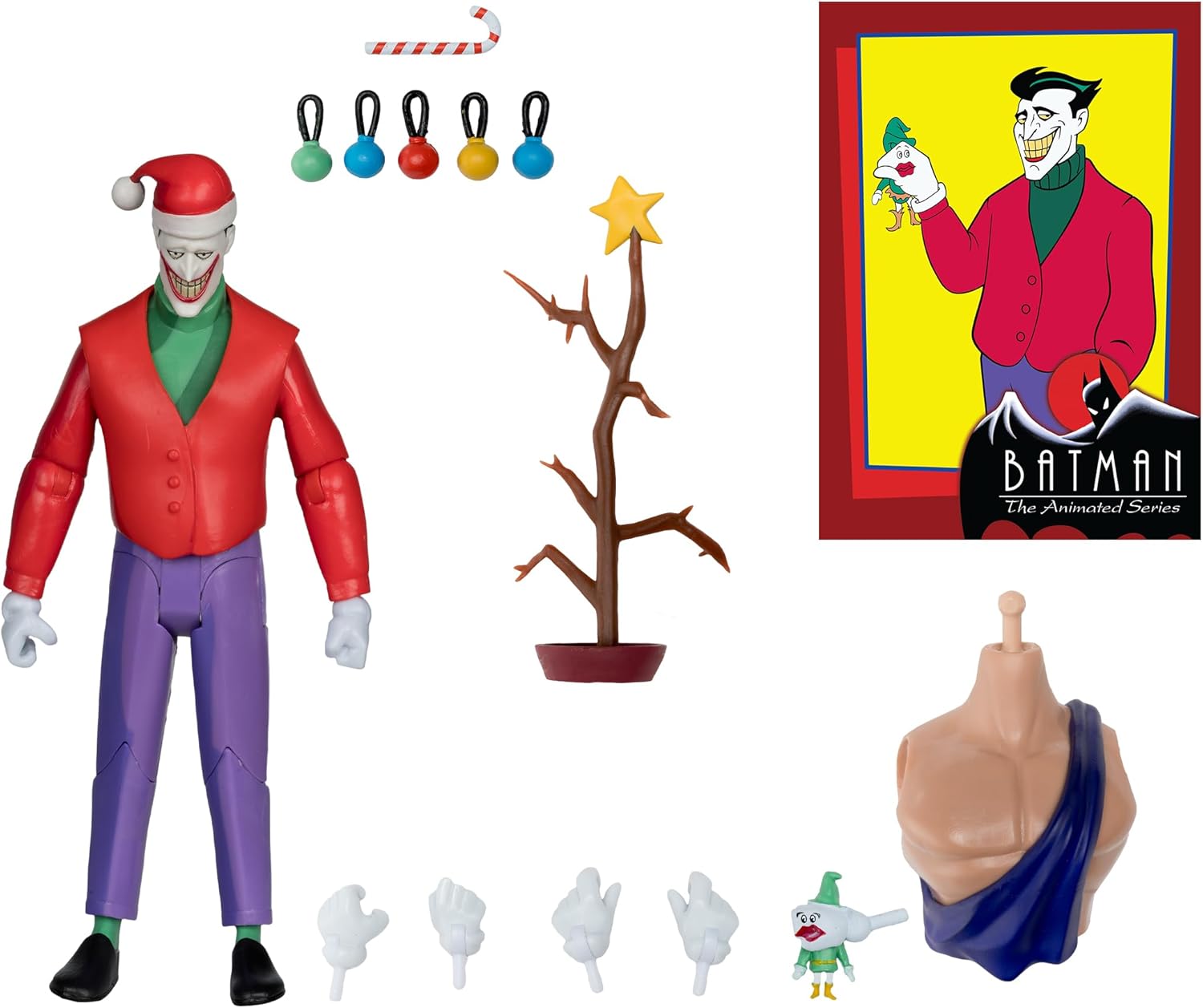 Batman: Animated Series Joker (Christmas with the Joker) 6" Build A Figure McFarlane Toy
