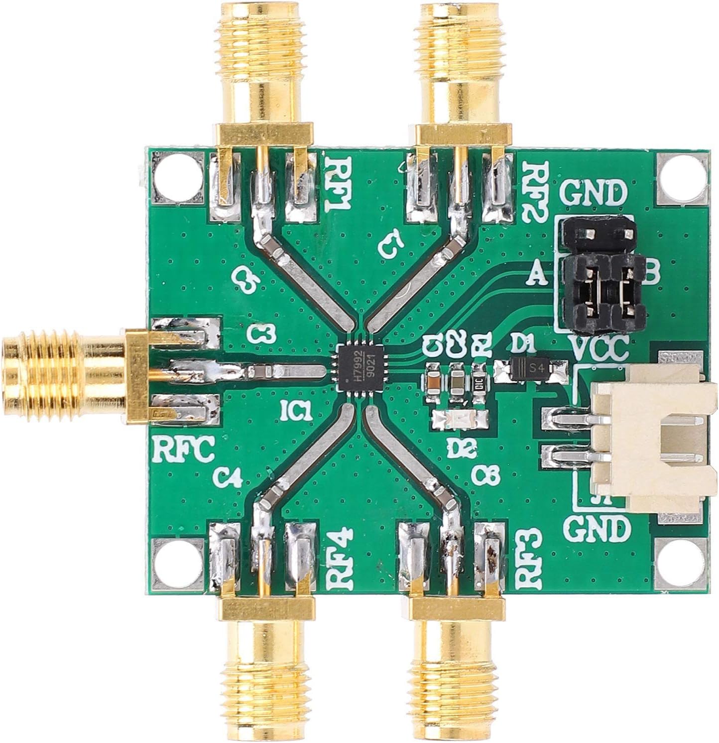 Hilitand RF Switch Module Single Pole 4 Throw HMC7992 0.1-6GHz Wide Applications, Small Size for Easy Carry, Hilitand1n2w6h9uta