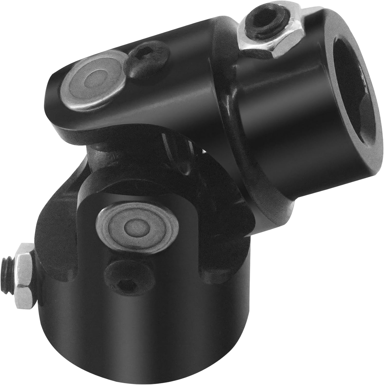 1"-48 Spline X 3/4" DD Black Steering Universal Joint Single U Joint Shaft, Total Length: 83mm (3-1/4")