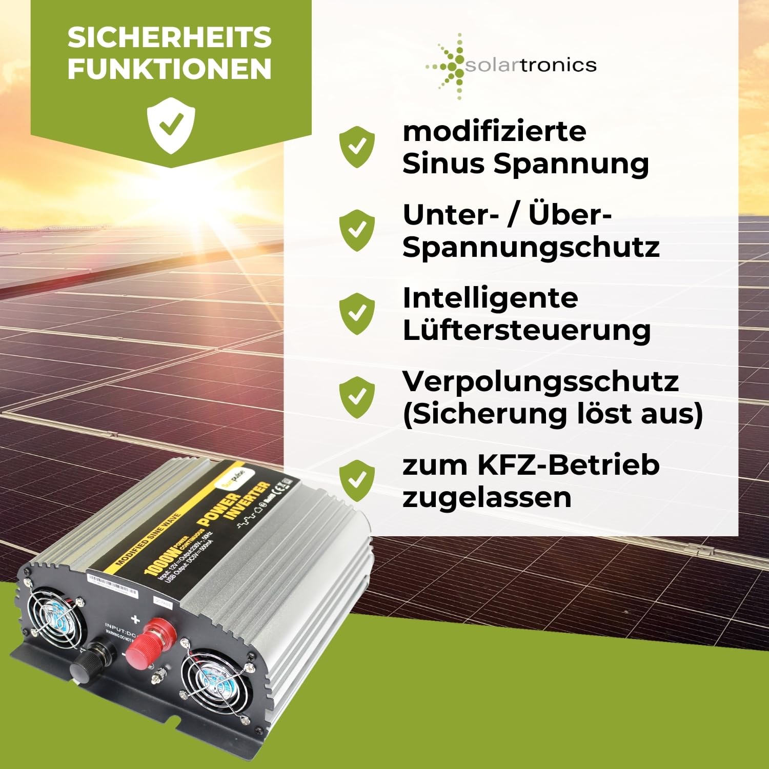 Przetwornica napięcia Ms 12 V 1000/2000 W falowniki