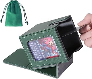 AFIING MTG Deck Box for Commander Display,Card Deck Box Fits 100 Double Sleeved Cards, Magic Commander TCG Card Storage ca...