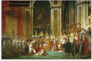 FUCMI Jacques Louis David Consecration Of The Emperor Napoleon And The Coronation Of Empress Josephine Canvas Posters Wall Art Bedroom Office Room Decor Gift 12x18inch(30x45cm)