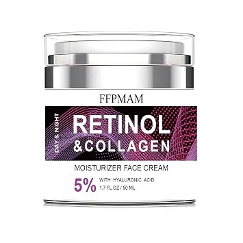 Retinol Cream for Face Anti Aging Wrinkle Cream for Face Neck with Collagen Hyaluronic Acid - Night Moisturizer for Men Women - Facial Skin Care1.7FL.Oz