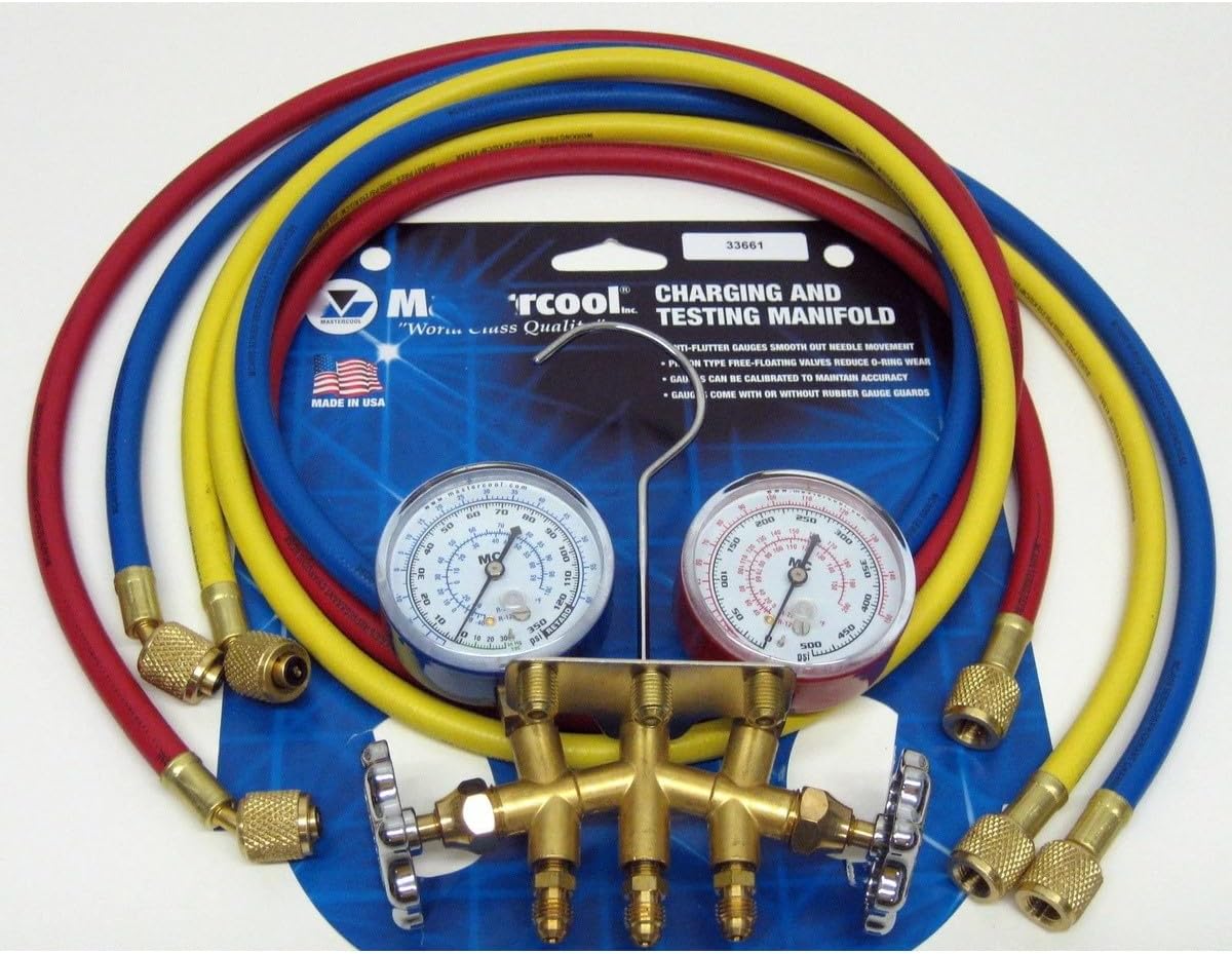 Replacement for 33661 Mastercool HVAC Air Conditioning Refrigeration Manifold Gauges w 60"