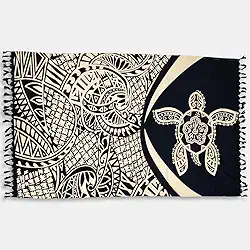 Canga e Saída de Praia Poliéster Tartaruga Tribal