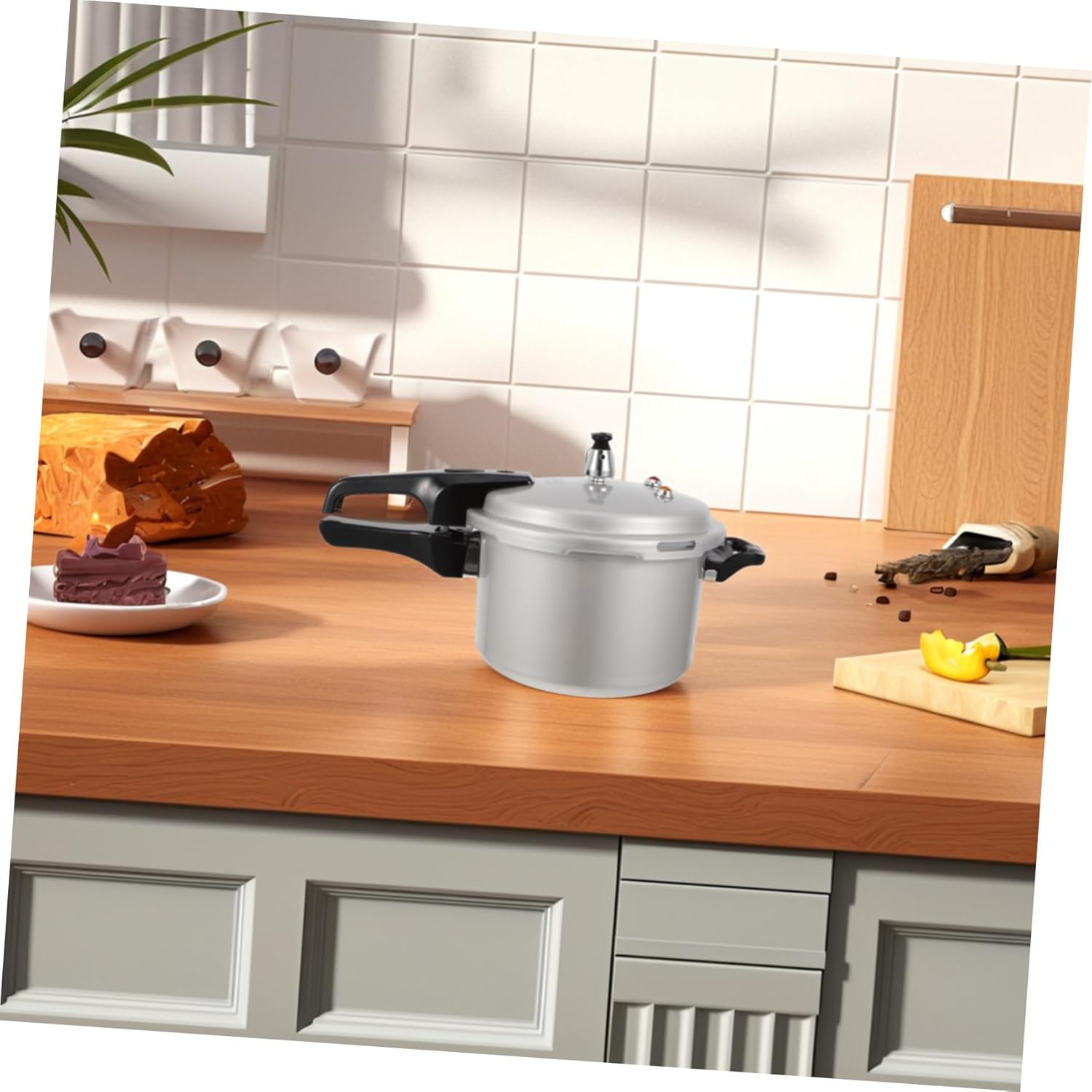 Stove Top Pressure Cooker Energy-saving Kitchen Pot for Gas and Induction Stoves Rapid Heat Conduction Ergonomic Handle Efficient Stewing and Cooking