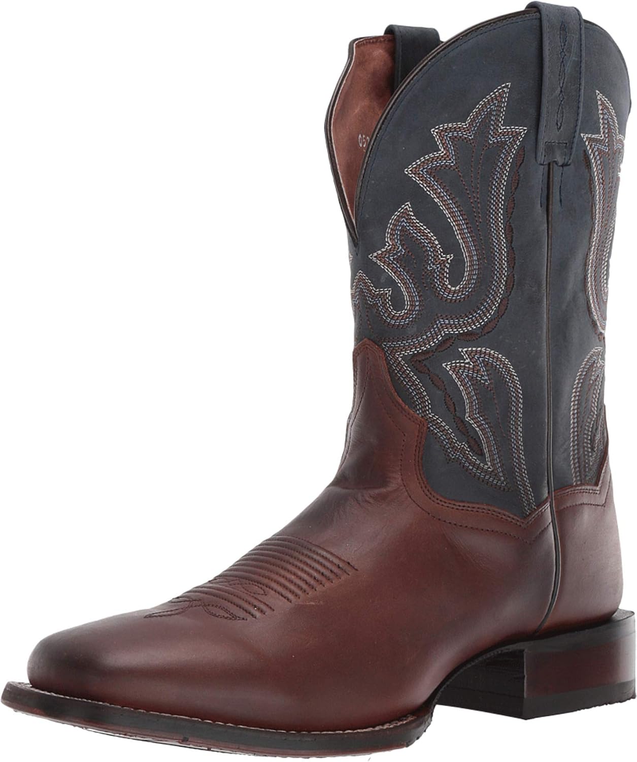 Dan Post Mens Winslow Embroidered Square Toe Casual Boots Mid Calf - Blue, Brown