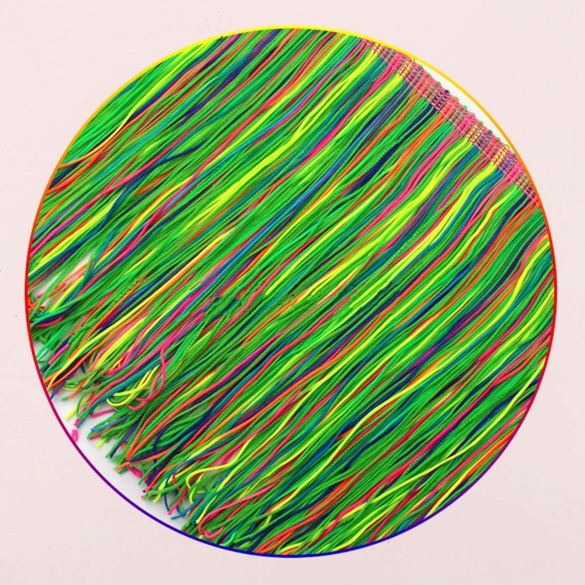 Frędzle, rękodzieło krawieckie, 20 cm x 10 jardów Frędzle łacińskie Tęczowy frędzel Różne kolory Nylonowa sukienka do tańca Przycinanie Fluorescencyjna makrama Koronka Akcesoria do majsterkowania (kol