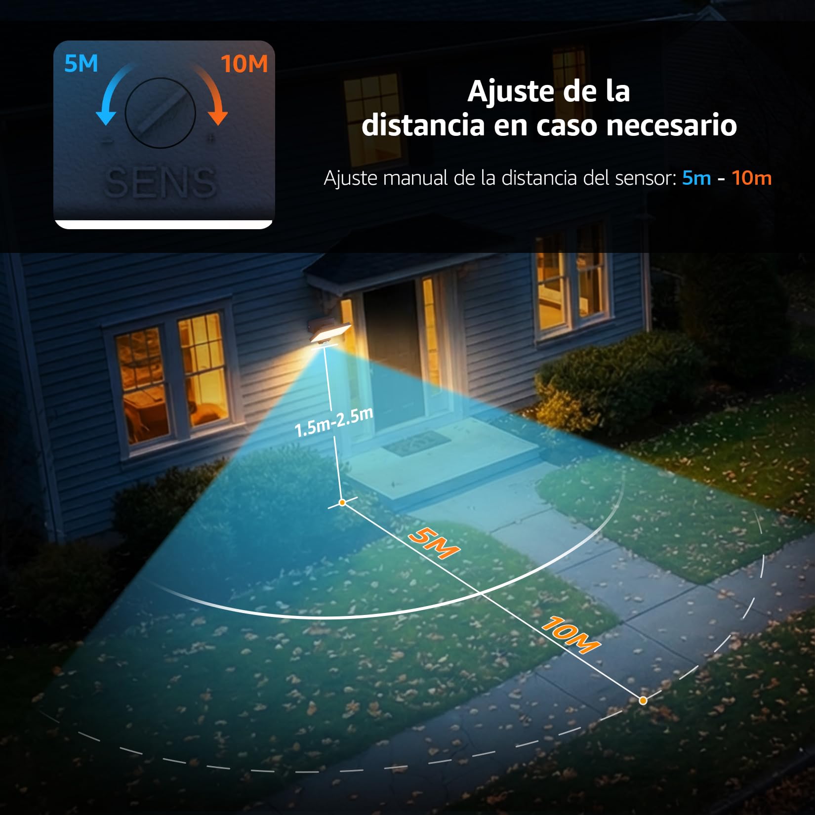 K-Bright 24W Aplique Pared Exterior con Sensor de Movimiento IP65 Impermeable Lámpara de Aluminio para Entrada Terraza Pasillo Luz Exterior Pared 3000K Blanco Cálido Antracita