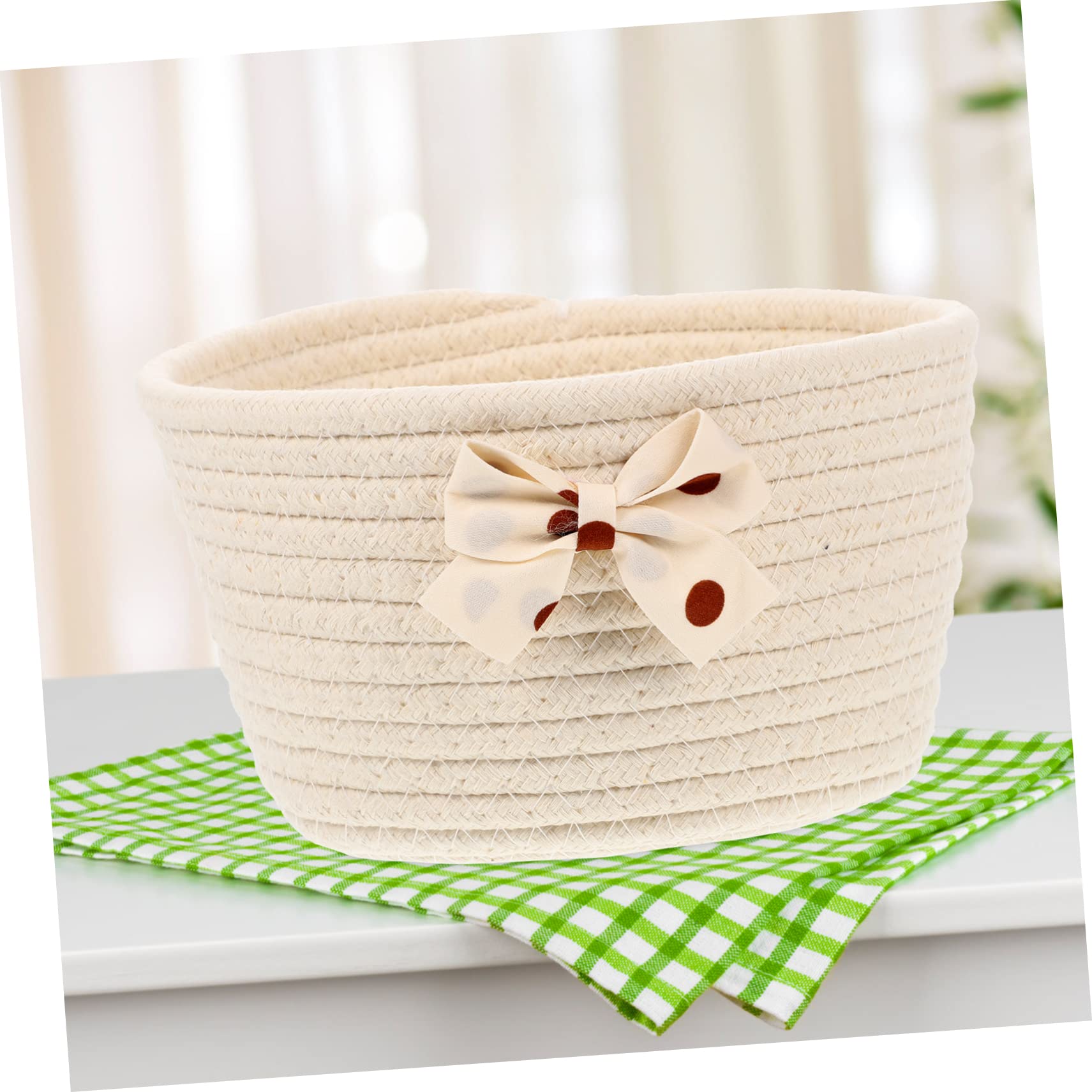 Alipis 3pièces Panier De Rangement Corde Design Nœud Panier Décoratif Pour Chambre Salon Et Organisation Maison Pour Vêtements Jouets Et Accessoires