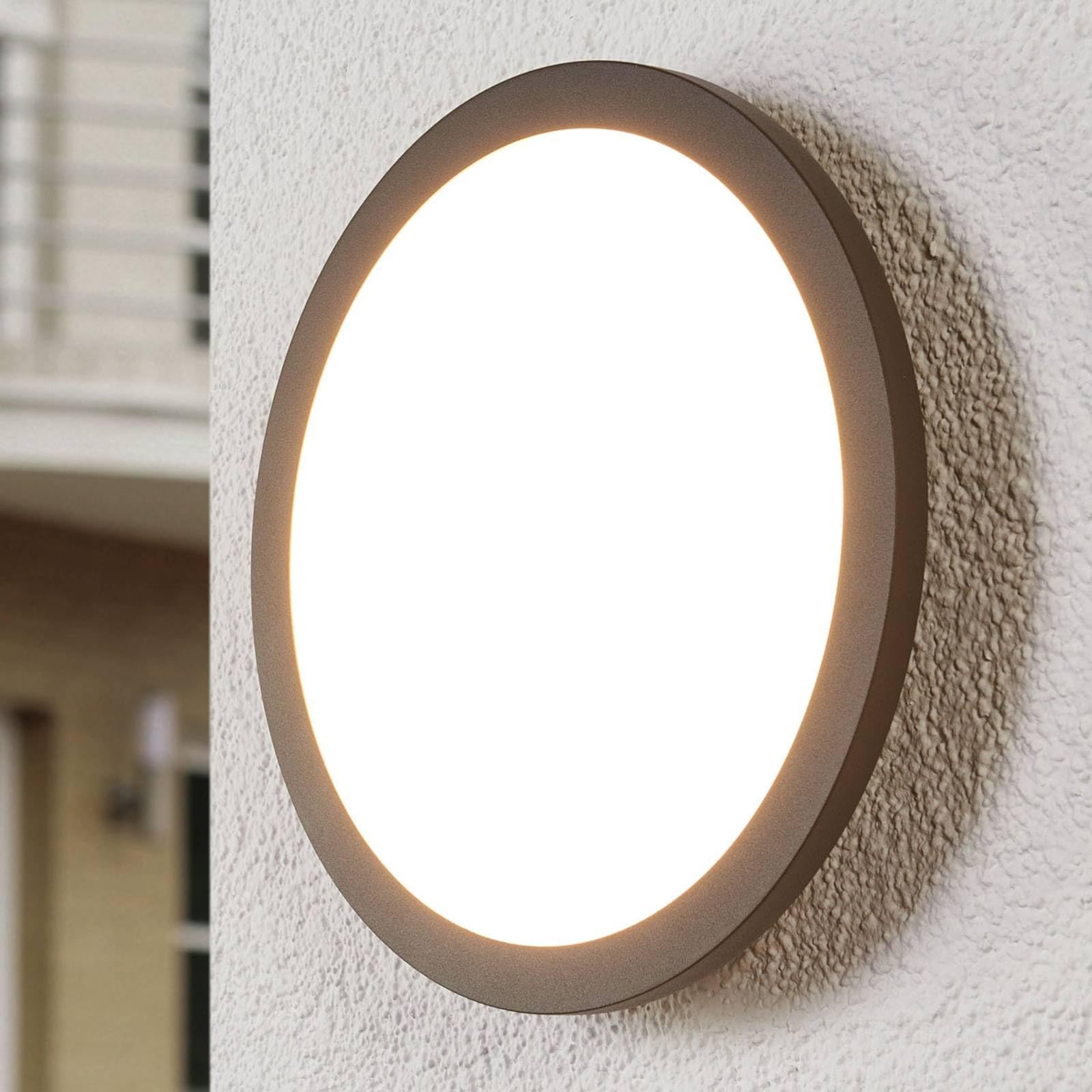 Lucande Plafoniere LED con sensore di movimento (Moderno) colore Nero, in Alluminio lampadina inclusa lampada da esterni per giardino terrazzo balcone e casa plafoniera