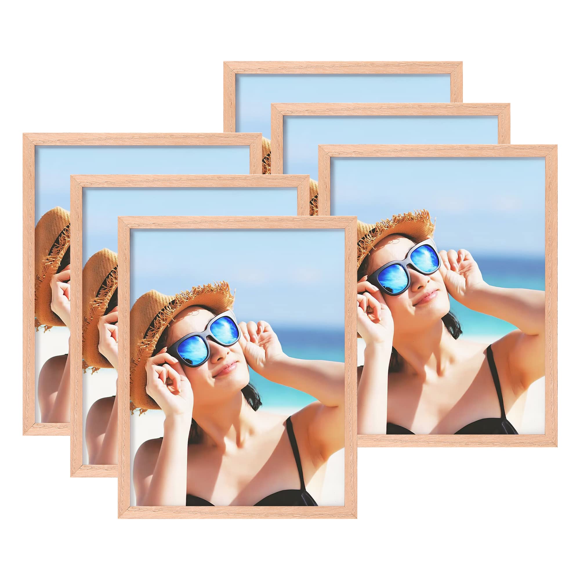 Cadres photo en bois haute définition 20,3x25,4 cm avec fixation murale