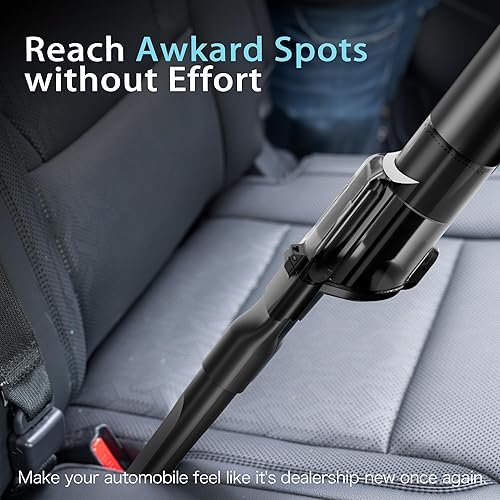 Miniatura 7 de Aspiradora de automóvil, aspiradora portátil inalámbrica con 20000 Pa, aspiradora de coche de alta potencia, tiempo de funcionamiento decente de 50