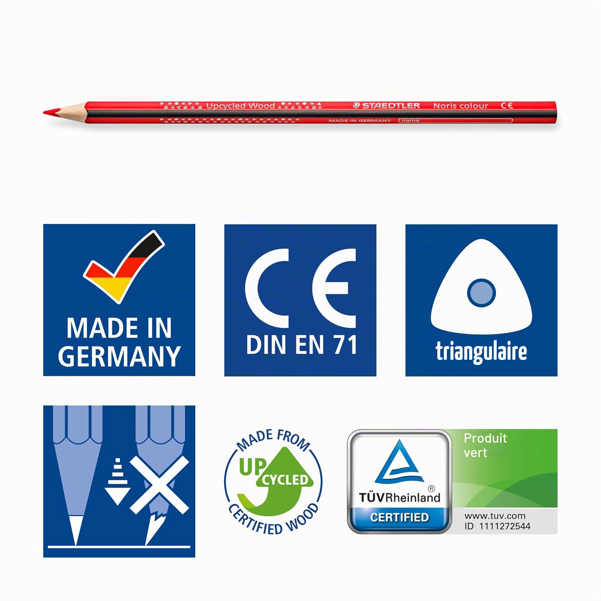 STAEDTLER Noris colour 185 Crayons de couleur – 144 pièces, 12 couleurs