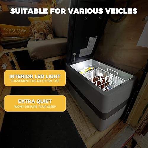 Miniatura 4 de Setpower Refrigerador portátil AJ40 con tapa, enfriador eléctrico de 42 cuartos de galón, refrigerador de automóvil, cable de CC de 1224 V y 110240