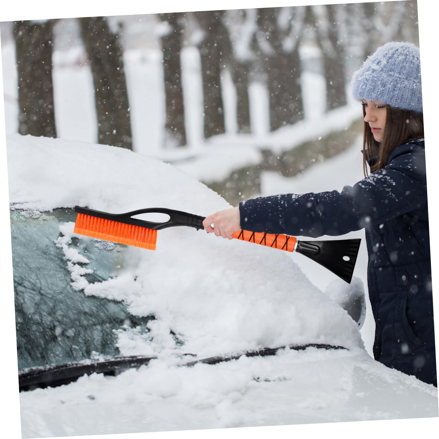ULTECHNOVO Lot de 2 Grattoirs à Glace pour Voiture, Déneigement, Design Extensible, en Abs et PP, pour Pare-Brise et Hiver Rigoureux