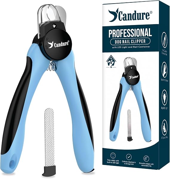 Candure Tagliaunghie Per Cani Con Luce LED, Illumina La Linea Di Sangue Delle Unghie Per Un Taglio Più Sicuro, Lama Affilata E Sensore Rapido Di Sicurezza Per Unghie Spesse con Luce LED - 1