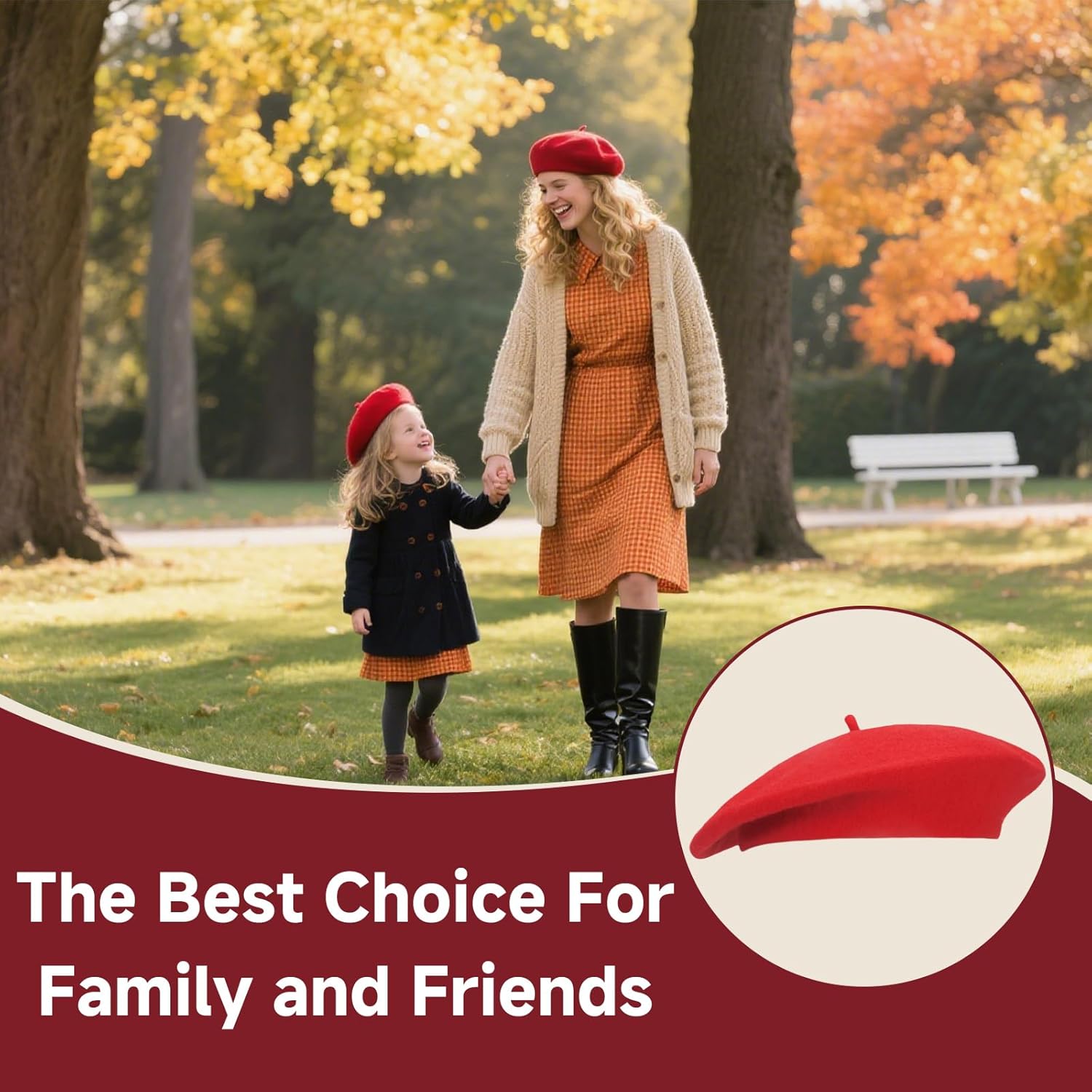 French Wool Beret Hats for Women Man Solid Color Classic Beanie Winter Cap Painter Berets. - Image 6