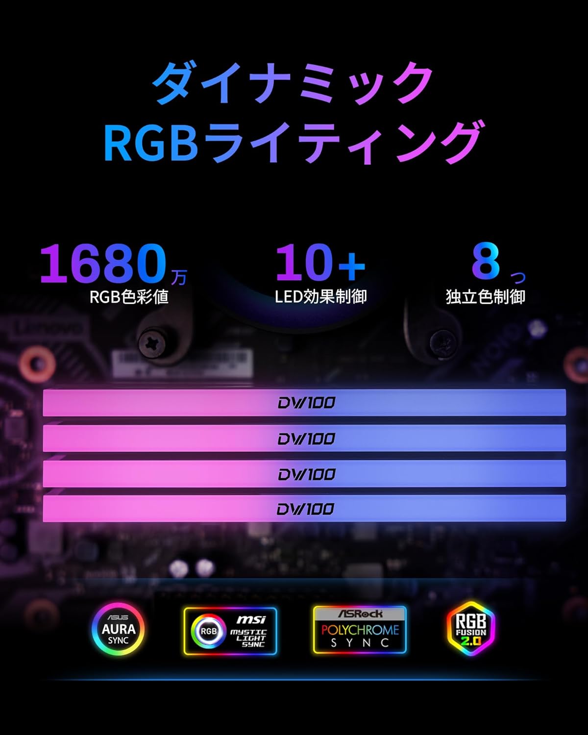 Biwin Black Opal DW100 DDR5 RGB RAM 32GB (16GBx2) 8000MHz CL36 Computer Memory Intel XMP 3.0 AMD EXPO Compatible- White - DW100-32GB-8000-1R8-CW017