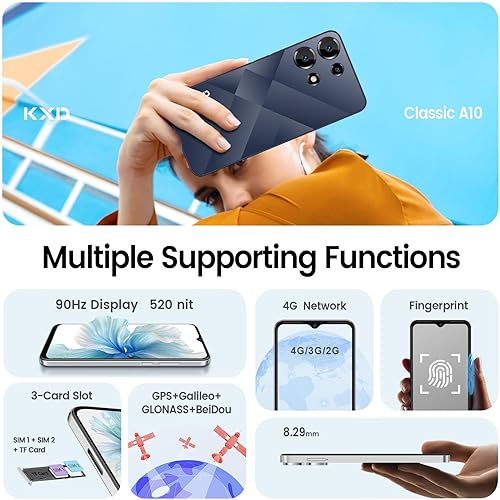 Miniatura 3 de A10 Desbloquea el teléfono Android  Teléfono celular desbloqueado con pantalla de 6.6 pulgadas  Batería de 4500 mAh  12128 GB con memoria de