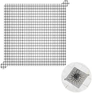 30 Stücke Abfluss Haarfänger Einweg Duschabfluss Mesh Aufkleber 6 Zoll Platz Boden Abfluss Aufkleber Filter Waschbecken Sieb Aufkleber Badezimmer Haarfänger Abdeckung für Duschen Badewannen