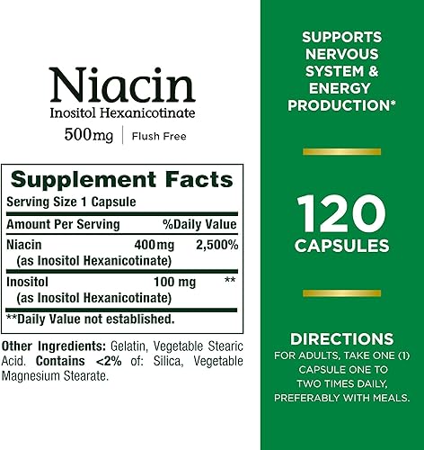 Miniatura 10 de Niacina Natures Bounty sin enrojecimiento 0018 oz 1 1