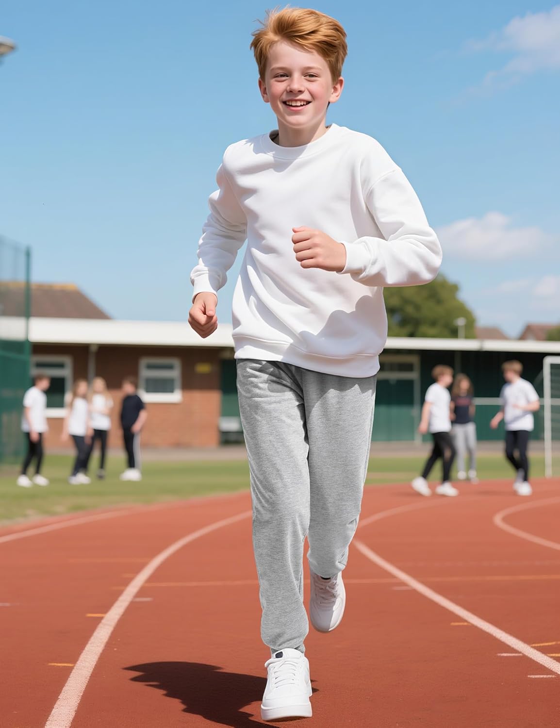 BOOPH Boys Sweatpants Kids Clothes Athletic Casual Joggers Pants with Poket Drawstring 5-14Y - Image 3