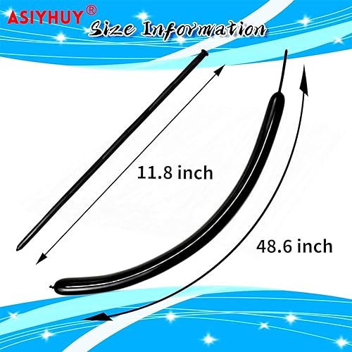 Miniatura 2 de Paquete de 260 globos largos, 100 globos negros de animales torcidos, globos mágicos largos de látex grueso para modelos de animales, Halloween