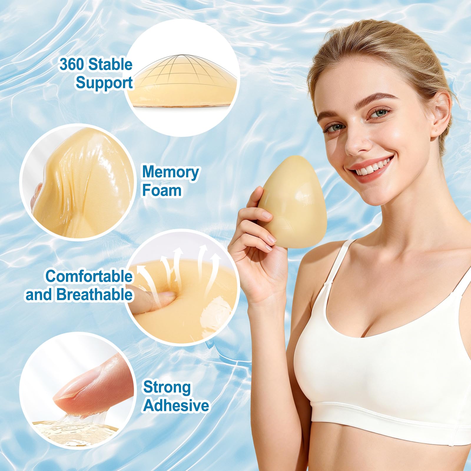 sularpek Klejony biustonosz, samoprzylepne podkładki pushpads, dwustronne klejenie, 2 w 1 Pushpads, Sticky Bra silikonowe podkładki