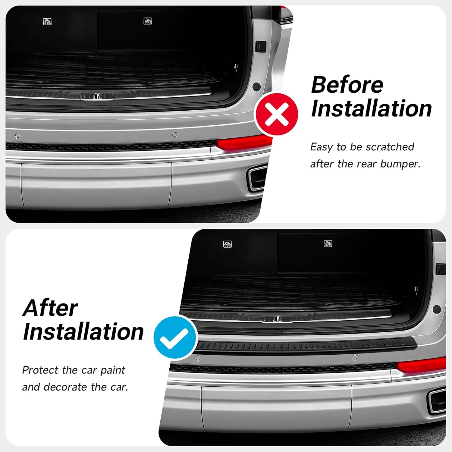 Rear Bumper Protector for Jeep 2021-2024 2025 Grand Cherokee L Car Accessories ABS Plastic Material Matte Black Resistant Trunk Door Entry Guards