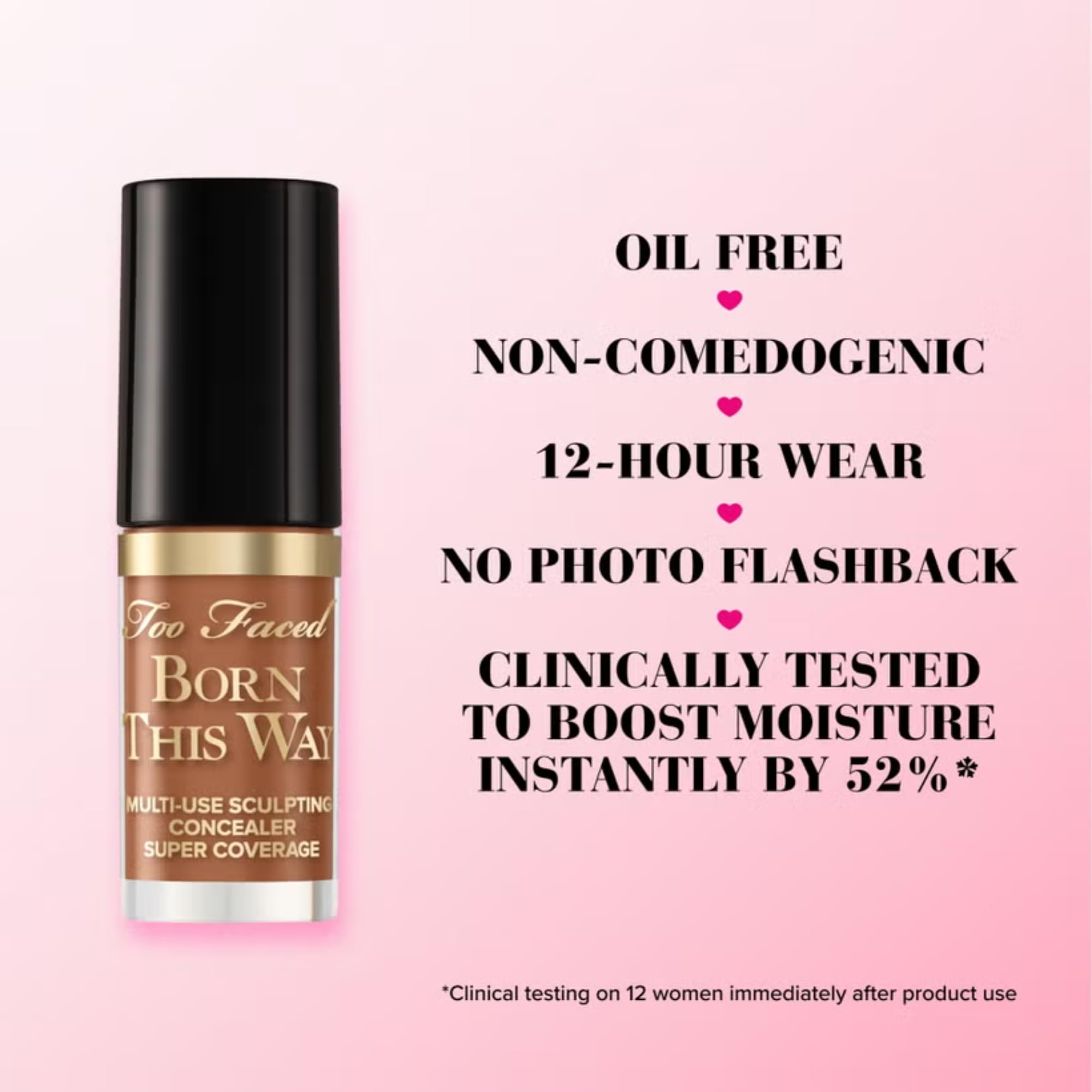 Too Faced Born This Way Super Coverage Multi-Use Concealer, Warm Beige, 24 g (Pack of 1) - Image 2