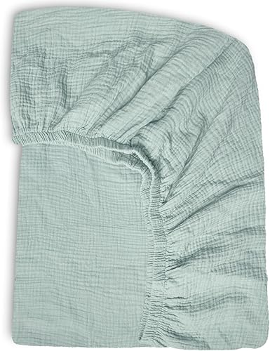 Miniatura 8 de Sábanas de muselina extra suaves para cuna de bebé, sábanas de algodón ultra transpirables de primera calidad para colchón estándar de cuna y cama