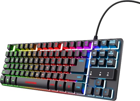 Trust GXT 833 Thado clavier USB Allemand Noir, Argent