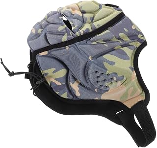 Sosoport Casco contra La Colisión Accesorios De Rugby Casco De Portero Equipo De Protección De Fútbol Equipo De Protección De Rugby Gorra De La Cabeza De Fútbol Goma Eva Amarillo
