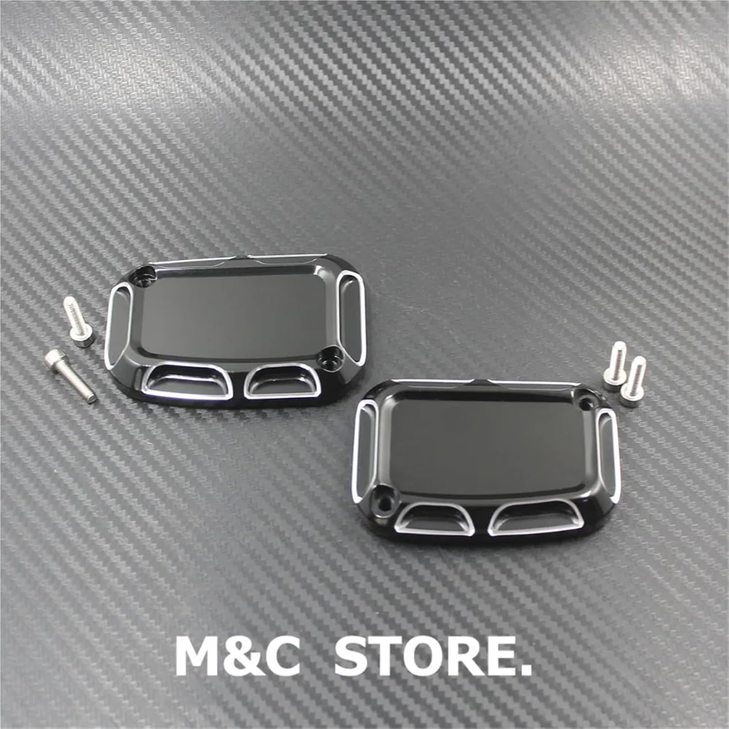 1pcs Motorcycle Brake Master Cylinder Cover for Harley Touring Road King Ultra Tri Street Glide Electra Street V-Rod Night Rod 06-17(Right Cylinder Cover)