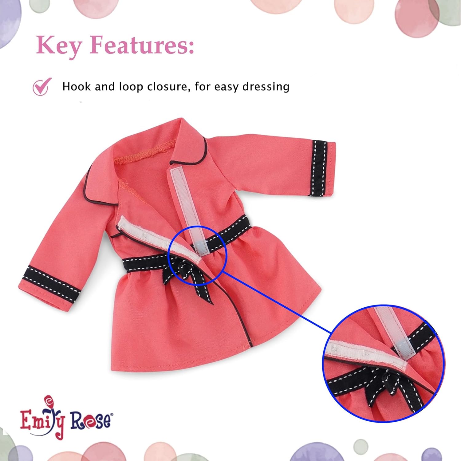 Emily Rose 18-inch Doll Clothes Pink 4-PC Outdoor Traveling Coat Outfit, Includes Black Leggings, Matching Hat and Black Boots | 18" Doll Clothing & Accessories Gift Set | USA Business