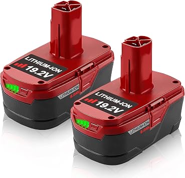 VANTTECH 2Packs 19.2V 7.0Ah C3 Replacement for Craftsman 19.2 Volt Battery Lithium-ion XCP GJL1810 130279005 1323903 130211004 11375 11045 315.115410 315.11485 Cordless Power Tool Batteries