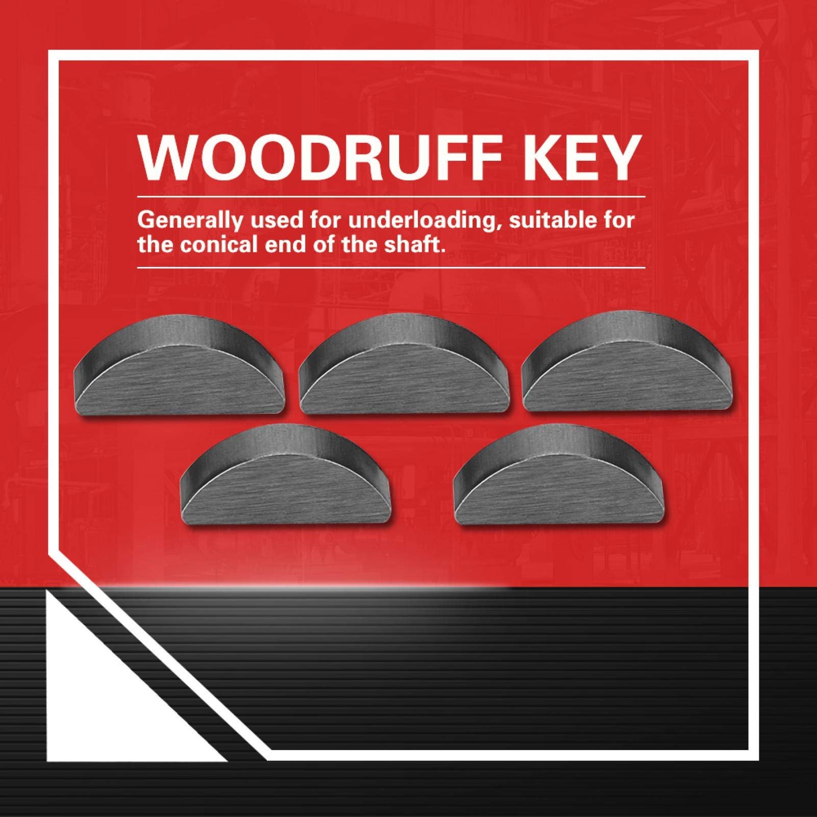 LANTRO JS 100 Chiavi Woodruff In Acciaio 45# - 13x5x3mm | Kit Chiavi Mezzaluna Per Meccanica - Foto 9