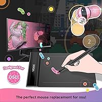 Vista 3 de Drawing Tablet,VEIKK S640 Digital Graphics Tablet, 6x4 Inch Ultra-Thin Portable OSU! Tablet, Battery-Free Stylus for OSU! Game and Teaching Online