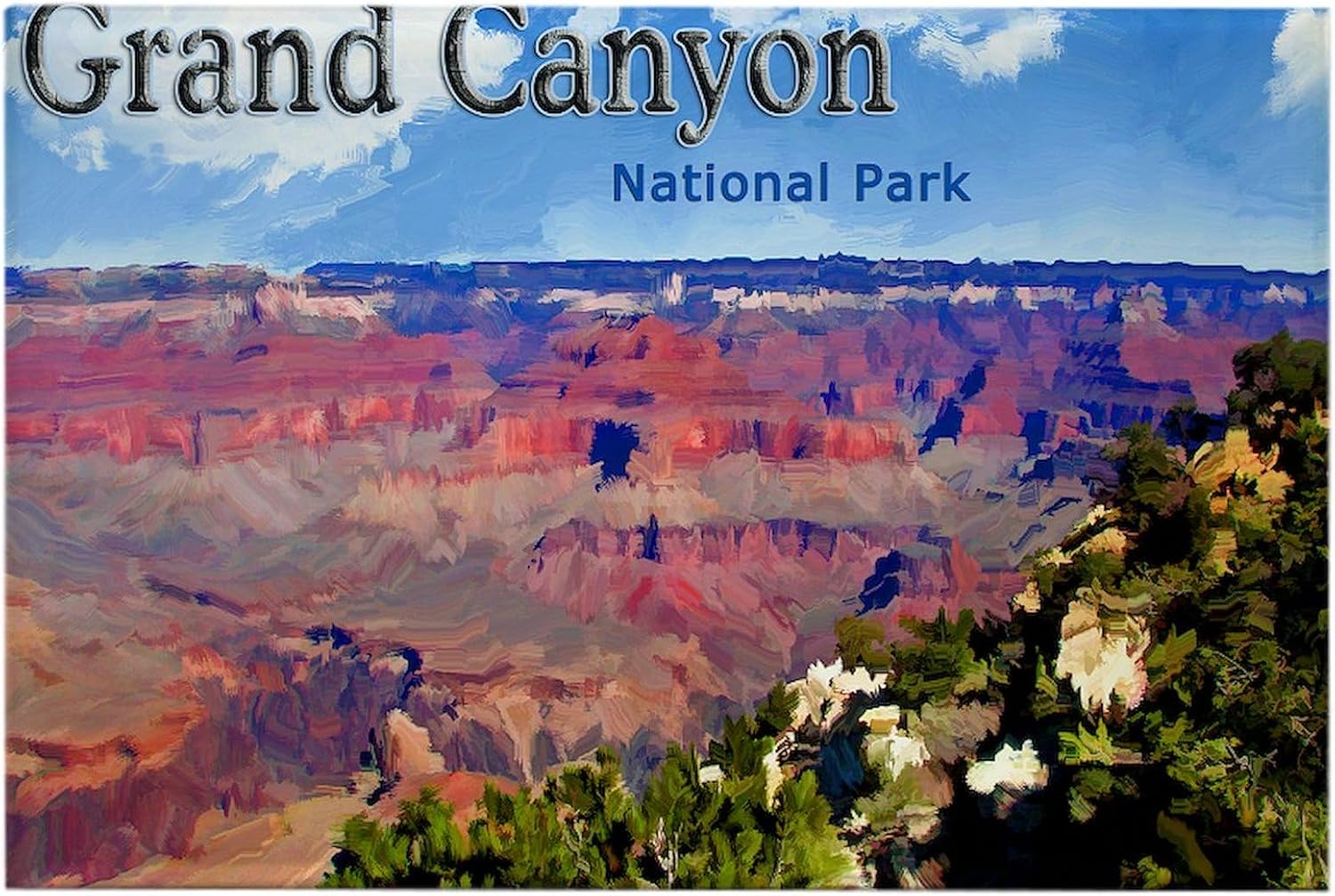 CafePress Grand Canyon Landscape Photo Rectangle Magnet, 3"x2" Refrigerator Magnet
