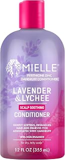 Lavender & Lychee Scalp Soothing Conditioner, Pyrithione Zinc Dandruff Treatment Conditioner, Relieves Itch & Flakes, Moisturizing Conditioner with Niacinamide, 12 fl oz