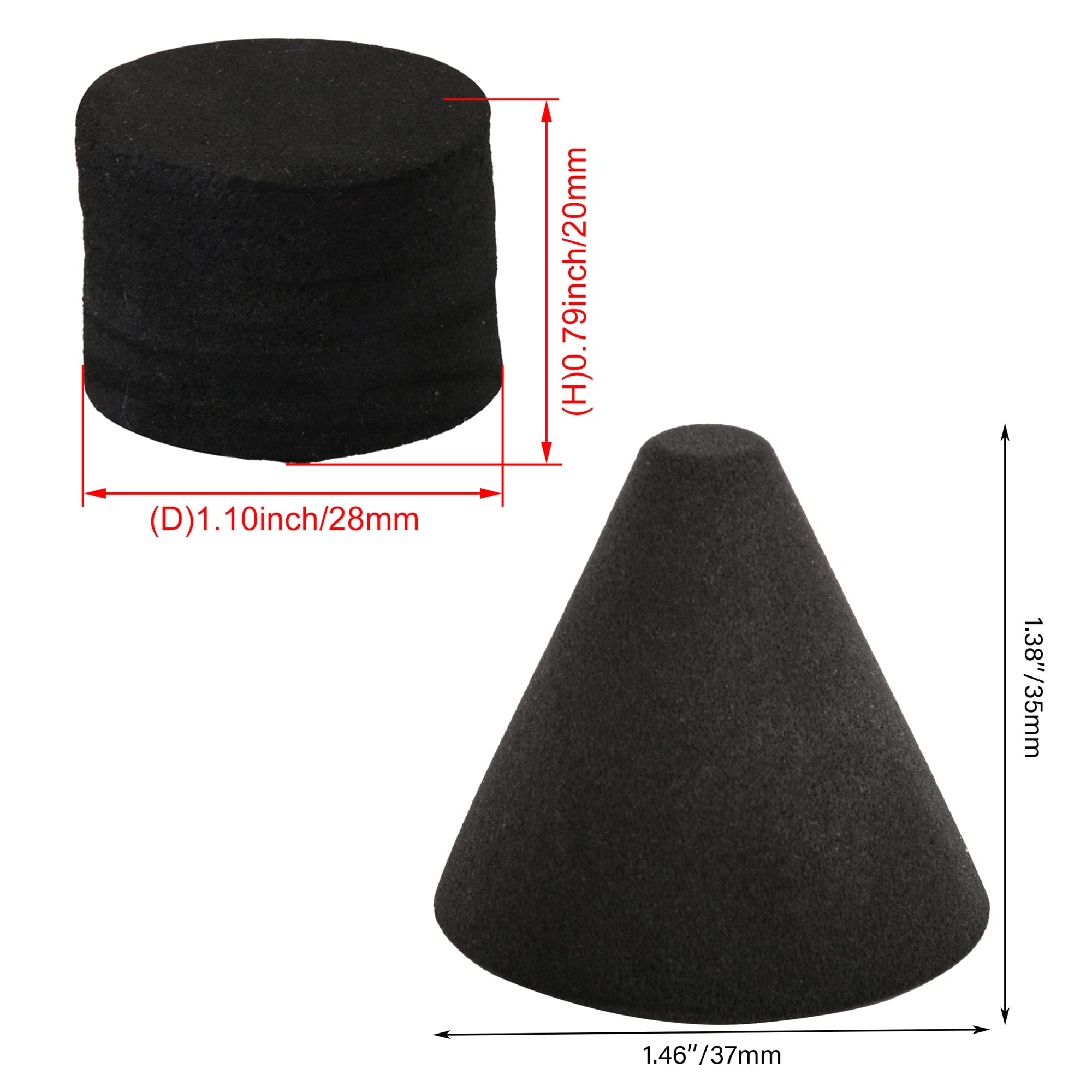 Yibuy Lot de 10 pièces en mousse noire pour tambour électronique Piezo