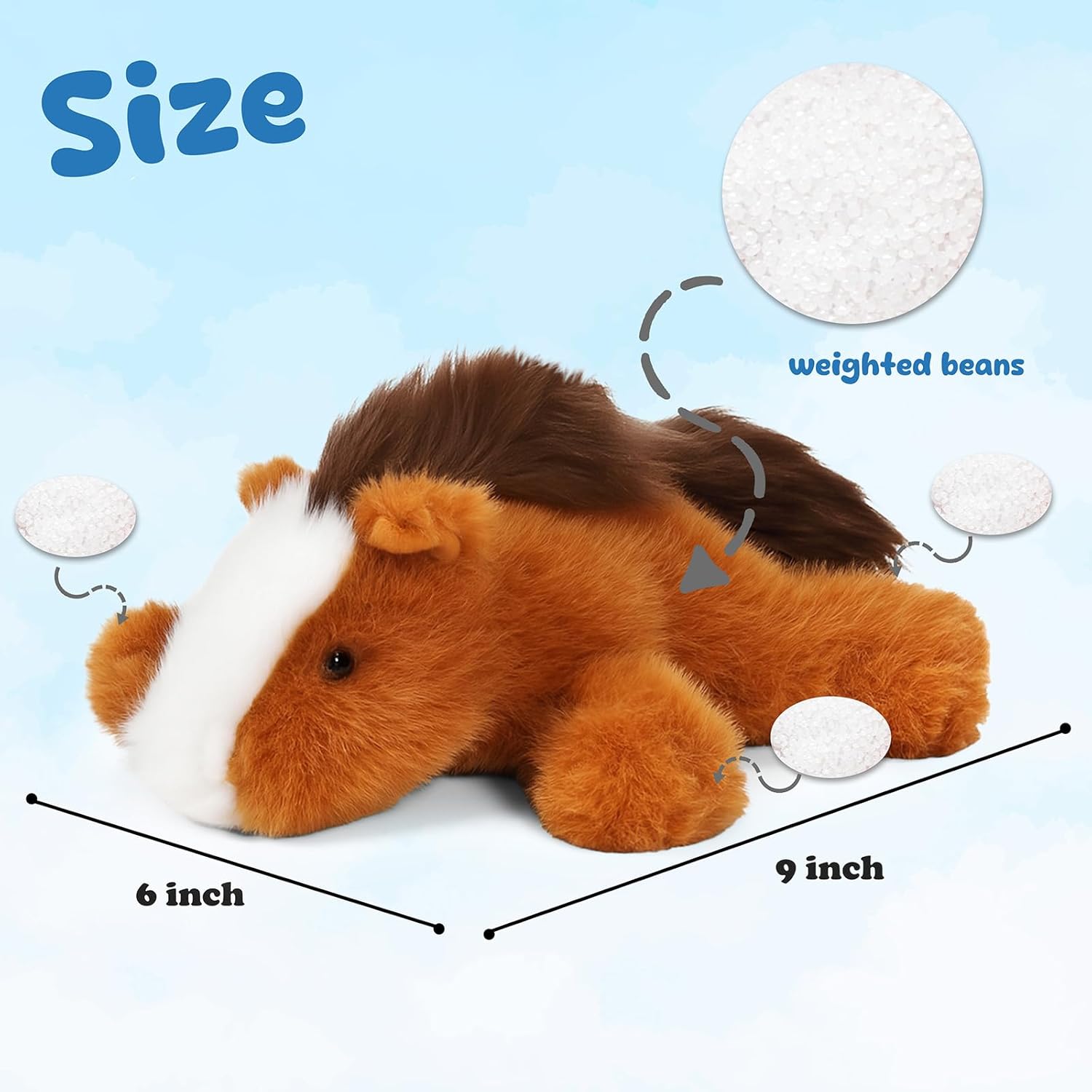 Adorable Horse Stuffed Animal Soft Plush Horse Plush Toy Cute Birthday Gifts for Kids Adults - Image 2