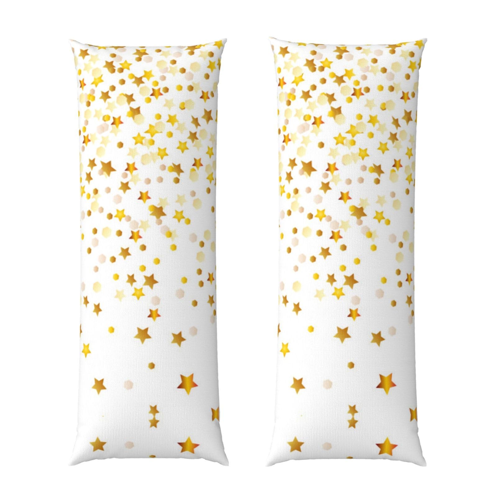 Taie d'oreiller rectangulaire étoiles et pois 50,8 x 137,2 cm coton
