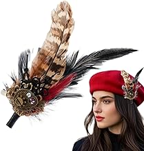 Vintage Feather Brooch Pin - Multifunctional Hat Accessory for Men and Women - Suit and Cowboy Style
