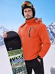 WULFUL Men's Ski Jackets Warm Winter Snow Windbreaker Resistant Snowboard Fleece Coat Mountain Waterproof Parka with Hood