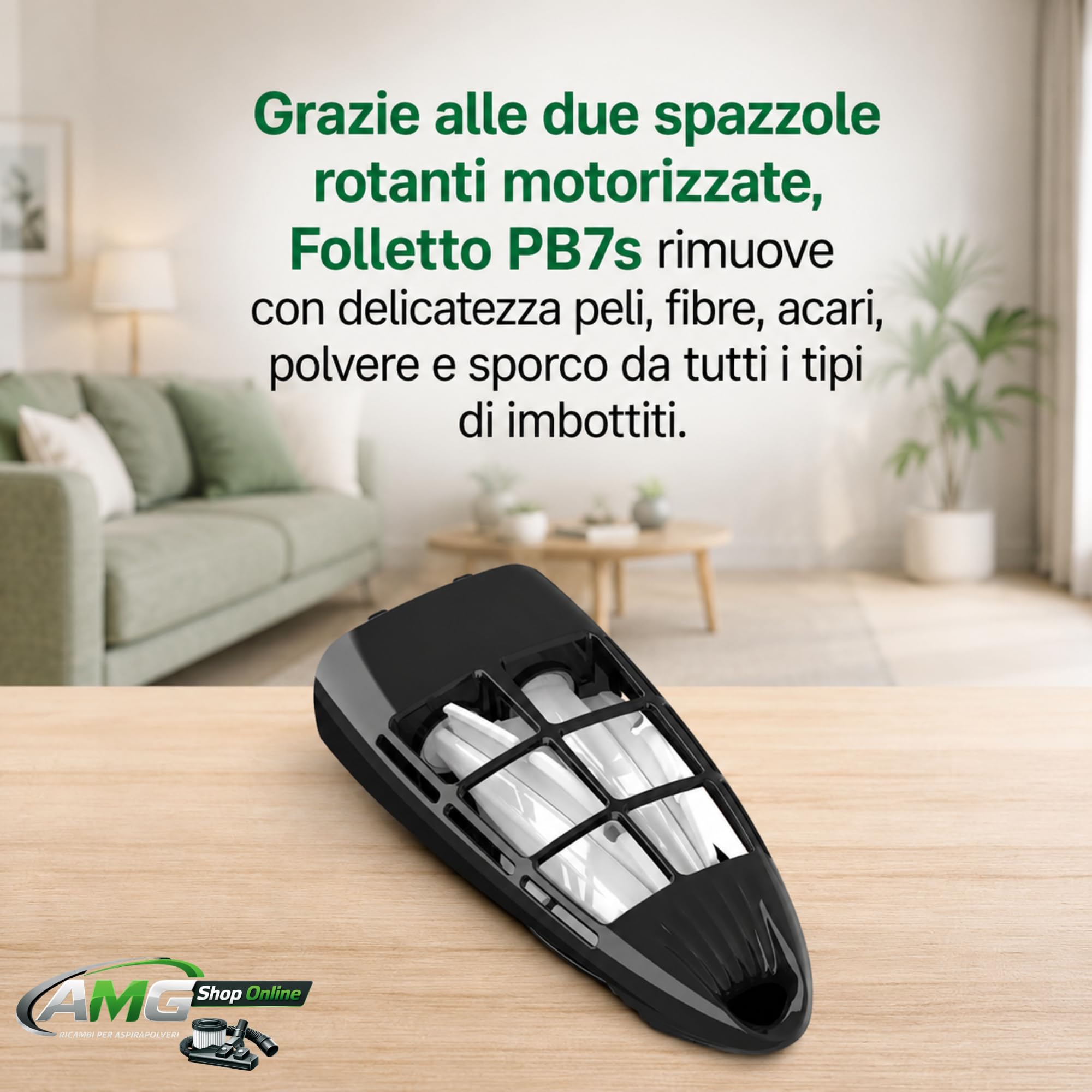 Folletto Picchio PB7/7S USATO COME NUOVO (DA ESPOSIZIONE) per Imbottiti e Materassi ULTIMA GENERAZIONE - COMPLETO di KIT LAVAGGIO e LAVENIA - Accessorio per Divani, Cuscini e Auto -