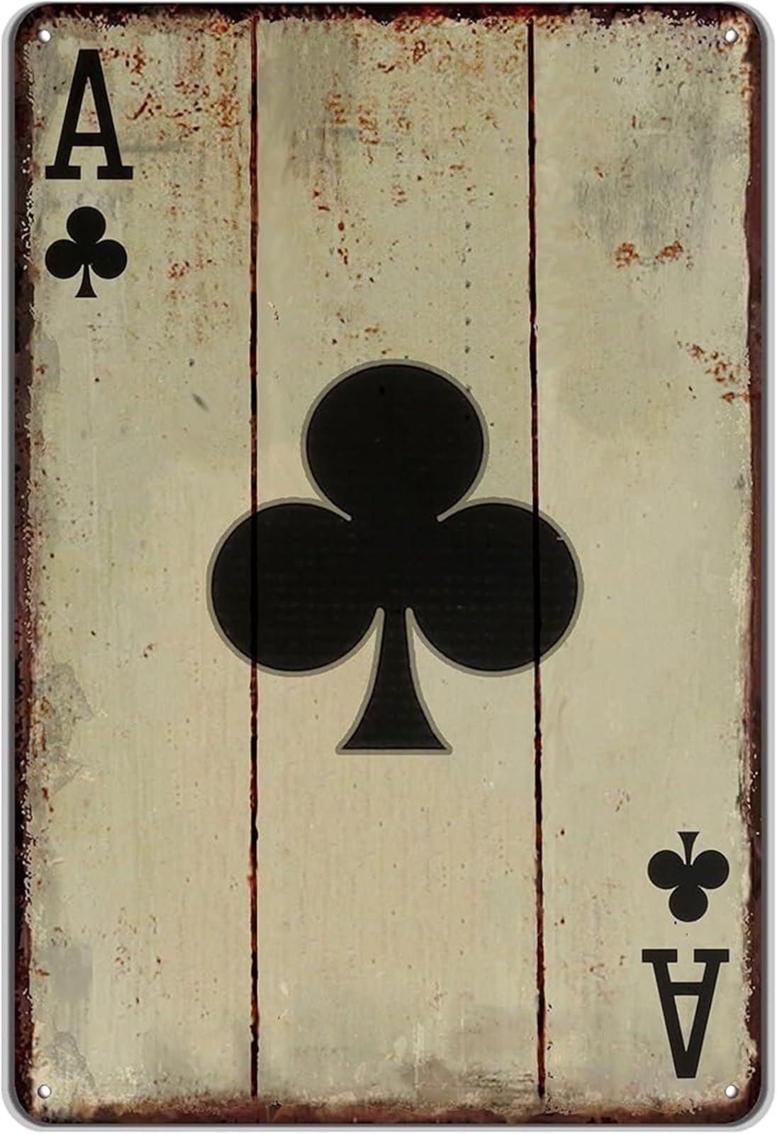 GYQYJPFZM Rustic Poker Club Ac Metal Sign Retro Tin Wall-Art for Man Cave Bar Game Room Home Pub Garage 8 X 12 in
